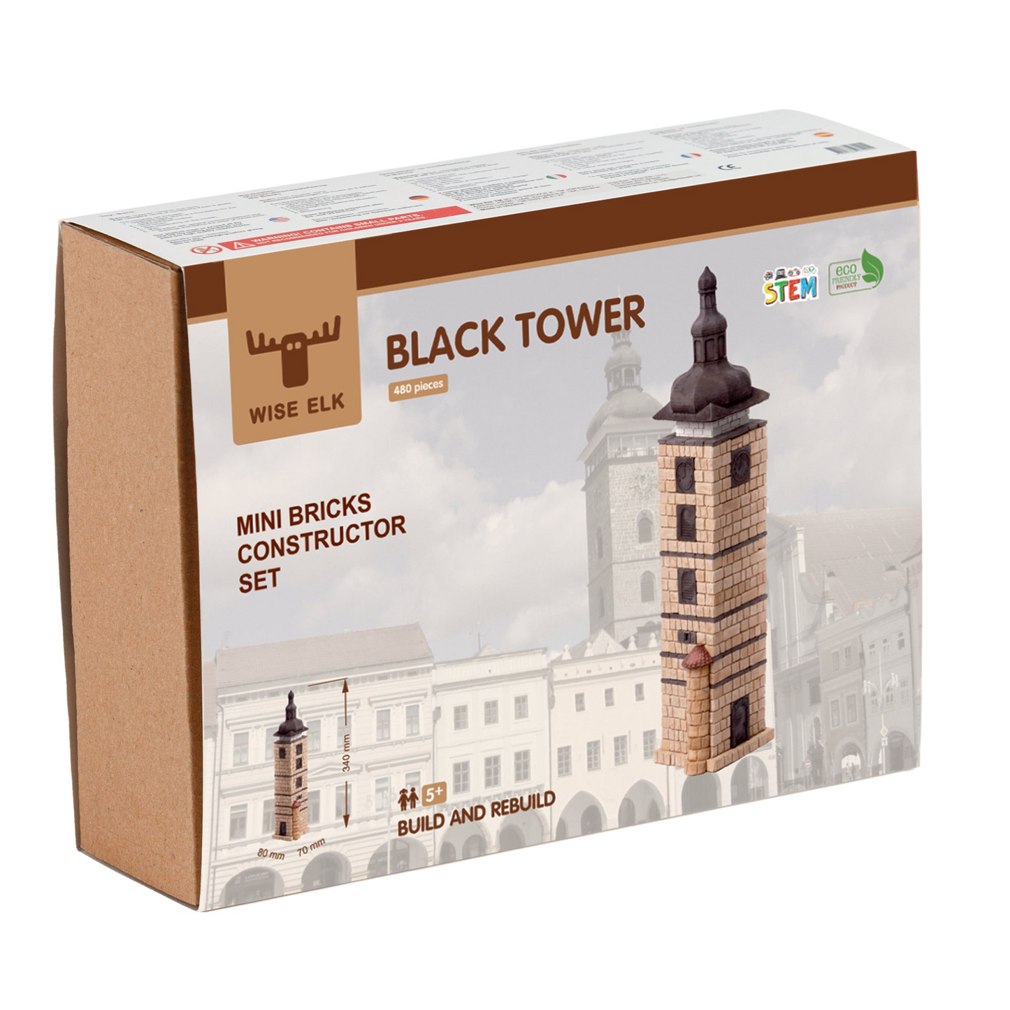 Mini Bricks Construction Set - Black Tower