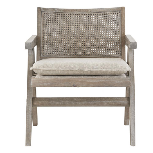 VENTURA Accent Chair - Natural Organic Appeal | Mid-Century Style with Rustic Flair