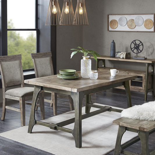 Oliver Extension Dining Table - Rustic Rectangular Wood Table | Upgrade Your Dining Decor