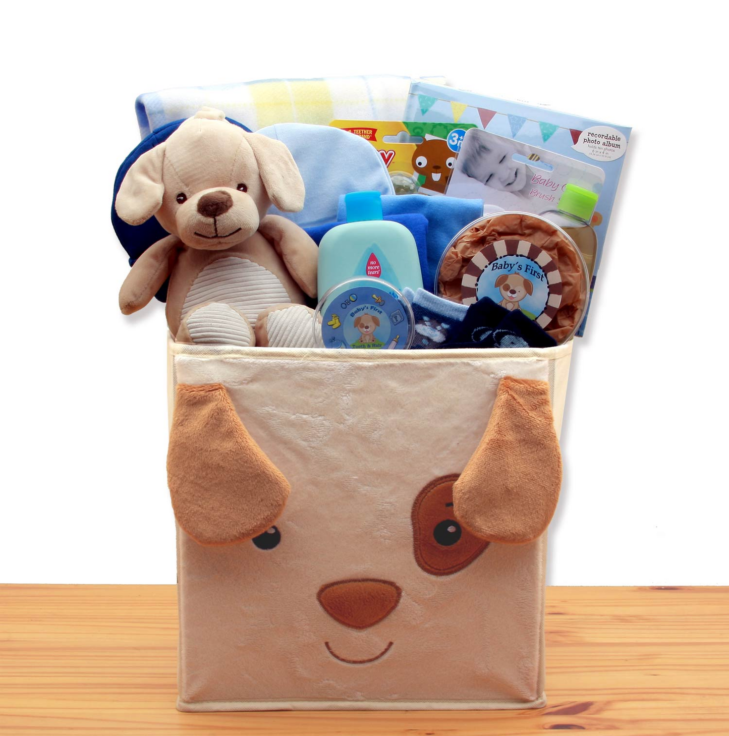 Puppy Tails  New Baby Gift Basket - baby bath set -  baby boy gift basket - new baby gift basket - baby gift baskets - baby shower gifts